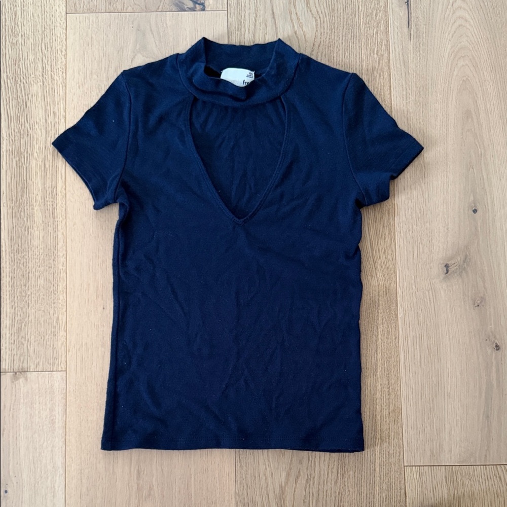 Wilfred Navy Short Sleeve Top